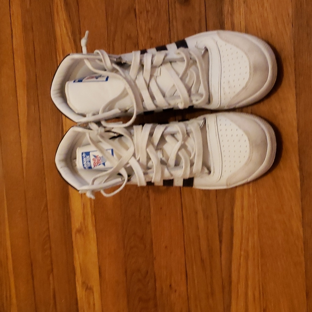 Men’s Adidas Top Ten High Top Sneakers red, white and blue
